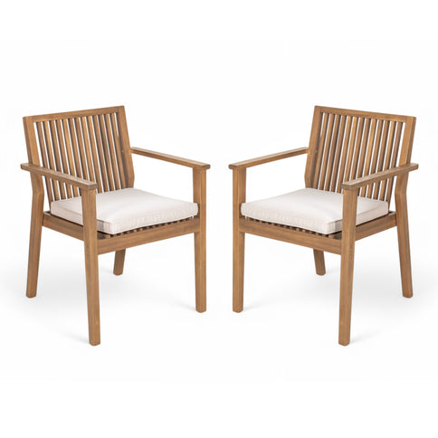 Patio Dining Chair, Comfortable Waterproof Seating (Set of 2)