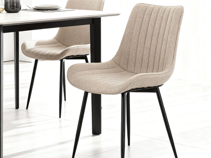Dining Chair Set With Padded Backrests (Set of 4) - Beige