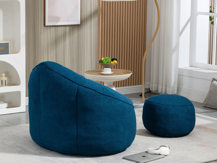 Bedding Bean Bag Sofa Chair High Pressure Foam With Footrest