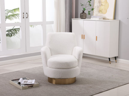 Teddy Swivel Barrel Chair, Swivel Accent Chairs Armchair For Living Room
