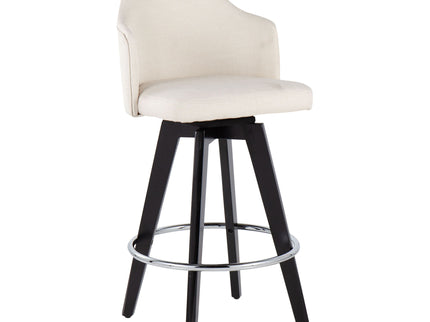 Ahoy - Contemporary Fixed Height Counter Stool With Round Footrest (Set of 2)