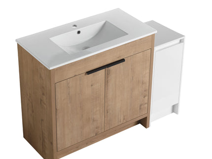 Freestanding Bathroom Vanity With Sink And Storage Cabinets, Soft Closing Doors