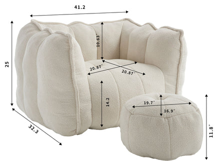 Soft Bean Bag Chair With High Resilient Foam