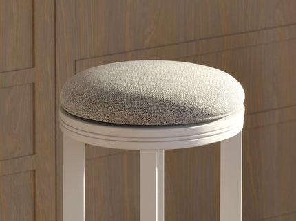 Backless Swivel Stool With Upholstered Seat