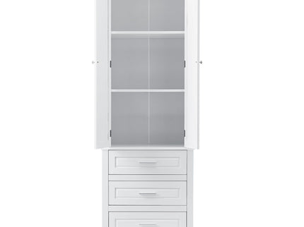 Tall Storage Cabinet With 3 Drawers For Bathroom