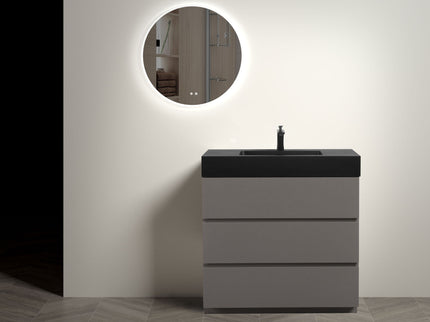 Alice - Bathroom Vanity With Sink, Large Storage Freestanding Bathroom Vanity For Modern Bathroom, One-Piece Sink Basin Without Drain And Faucet