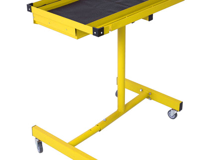 Adjustable Tear Down Work Table With Drawer For Garages, Repair Shops, And Diy, Portable, (4) 2.5" Swivel Casters, 220 Pound Capacity, Rubber Corners, Heavy Duty Steel