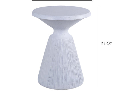 Outdoor End Table, Round Garden Stool - Aqua Gray