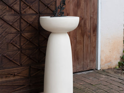 Magnesium Oxide Plant Stand - White