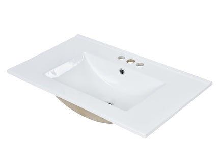 Bathroom Vanity With Top Sink, Modern Bathroom Storage Cabinet With 2 Drawers And A Tip-Out Drawer