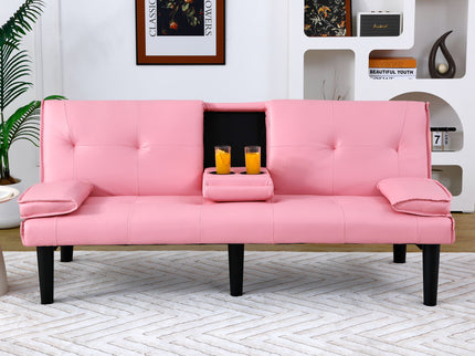 Sofa Bed With Foldable Design And Cup Holder