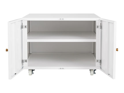 Office Furniture Copier Cabinet 2 Door Steel Copier Stand Mobile Pedestal File Printer Stand
