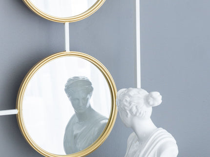 3 Mirror Piece Wall Mirror InRectangular Frame, Home Wall Decor For Bedroom Living Room