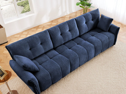 Modern Sofa & Pillows, Textured Cover, High Rebound Cushions