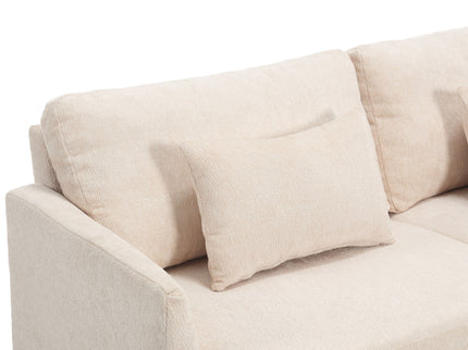 Mid Century Modern Fabric Loveseat Sofa, 2 Seat Upholstered Couch