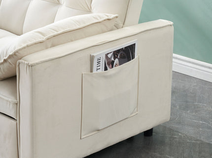 Sofa Bed With Pockets, 3 In 1 Convertible For Living Room