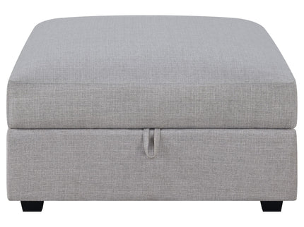 Austin - Square Upholstered Ottoman - Gray