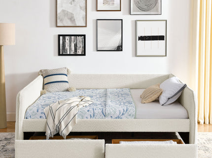 Upholstered Daybed & 2 Drawers
