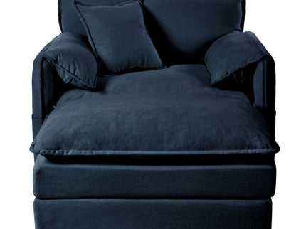 Oversized Chair With Movable Ottoman, Soft Upholstered Lounge Chair