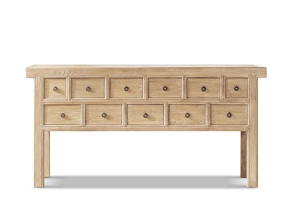 Bellamy Heritage - 11 Drawer Table With Open Base - Brown