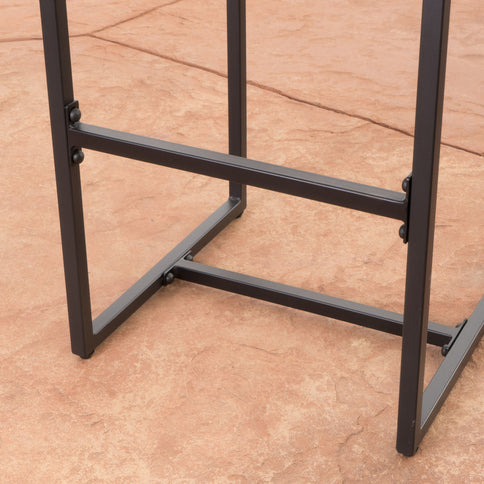 Outdoor Barstool With Hand Crafted Details (Set of 2)