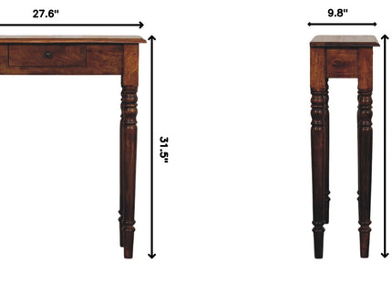 Turned Legs Drawer Console Table