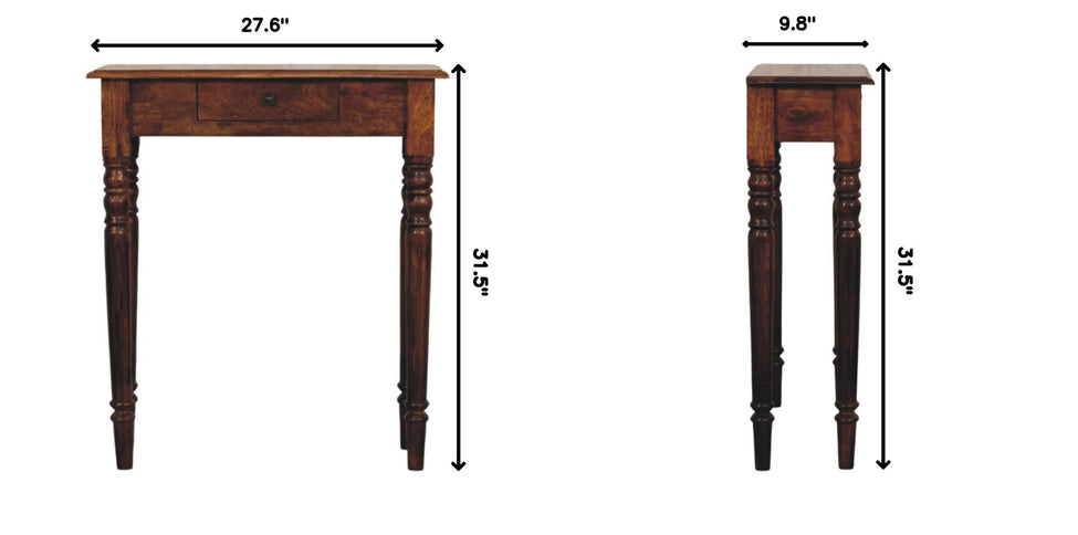 Turned Legs Drawer Console Table
