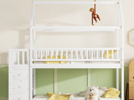 Bunk Bed With Shelves And Drawers, Storage Focused Design