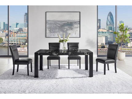 Olga - Dining Chair Set (Set of 2) - Charcoal Black