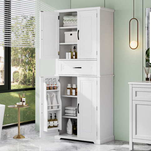 Bathroom Storage Cabinet With Drawer And Adjustable Shelf