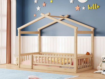 Bed House Bed Frame With Fence