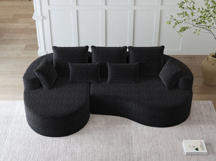 Curved Oversized Sectional Sofa With Extra Deep Seat