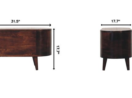 Rounded Lid Up Blanket Box