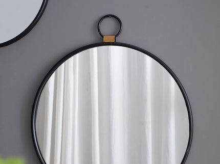 Wall Mirror With Frame, Contemporary Minimalist Accent Mirror For Living Room, Foyer, Entryway, Bedroom - Black