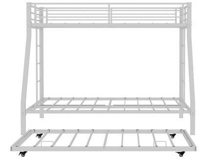 Bunk Bed For Kids, Convertible Frame With Ladders & Guardrail