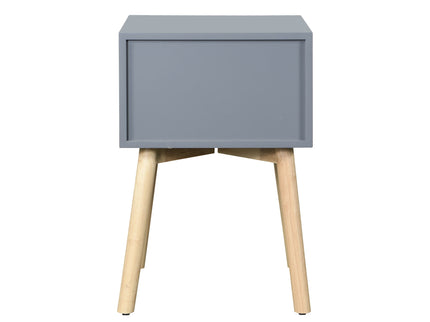 Side Table With 2 Drawer, Mid-Century Modern Storage Cabinet For Bedroom