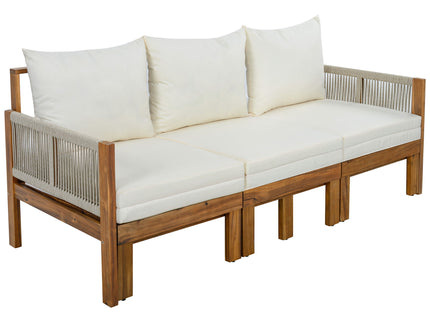 Outdoor 3 Seat Patio Sunbed