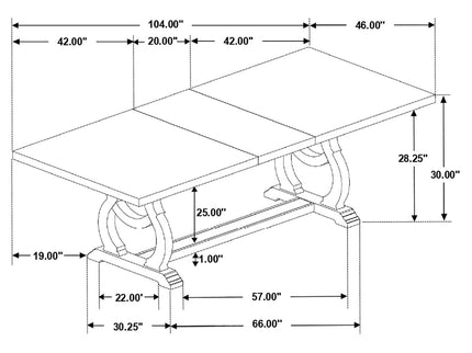 Fremont - Trestle Rectangular Dining Table With Removable Leaf