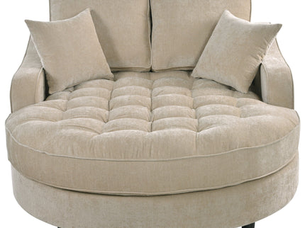 Modern Chaise Lounge Upholstered Sofa Couch With Tufted Seat And Detachable Pillows For Living Room