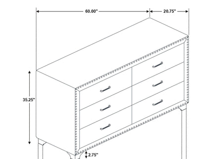 Kennedy - 6 Drawer Dresser