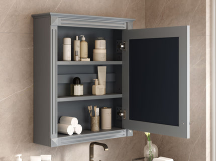 Wall Mounted Bathroom Storage Cabinet With Mirror, Medicine Cabinet With Height Adjustable Shelf
