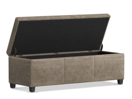 Avalon - Storage Ottoman Bench - Brown