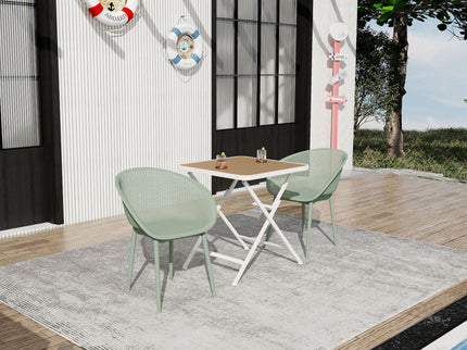 2 Pack Lounge Chair Set & Folding Square Table