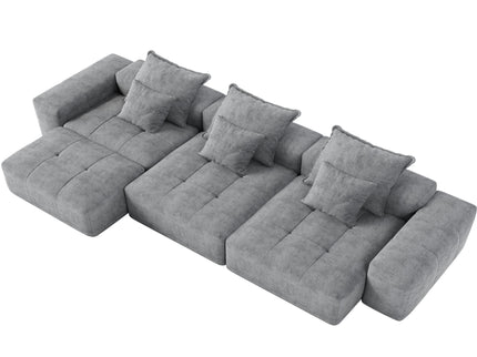 Modern Oversized, Modular Sectional Sofa With Pillows