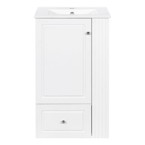 Modern Freestanding Bathroom Vanity With Sink, Soft-Close Drawer, Towel Bar