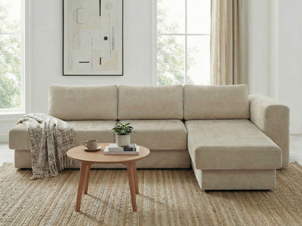 L-Shaped Modular Sofa With Double Layer Cushion