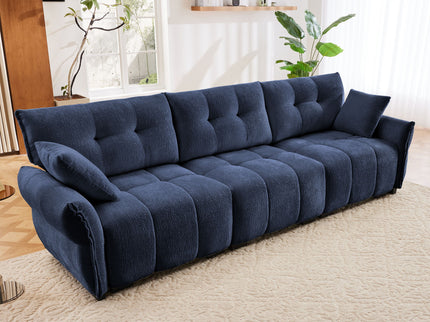 Modern Sofa & Pillows, Textured Cover, High Rebound Cushions