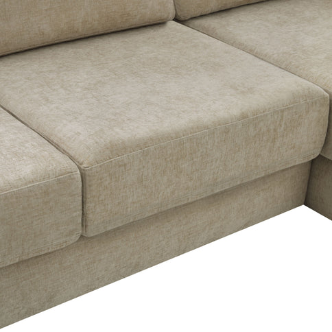L-Shaped Modular Sofa With Double Layer Cushion