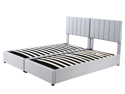 Upholstered Platform Bed With A Hydraulic Storage System