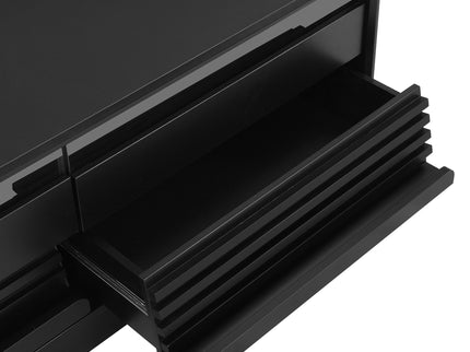 Modern Rectangle Coffee Table With 4 Drawers And 2 Display Shelves